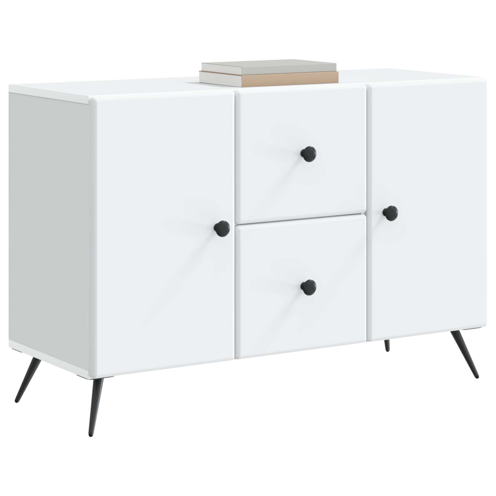 Sideboard mit Schubladen Weiß 89 x 34,5 x 60 cm Holzwerkstoff