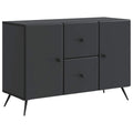 Sideboard Schwarz 89 x 34,5 x 60 cm Holzwerkstoff