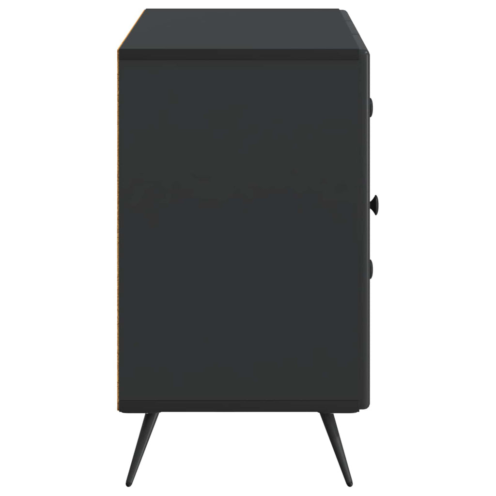 Sideboard Schwarz 89 x 34,5 x 60 cm Holzwerkstoff