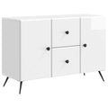 Sideboard Hochglanz Weiß 89 x 34,5 x 60 cm Holzwerkstoff