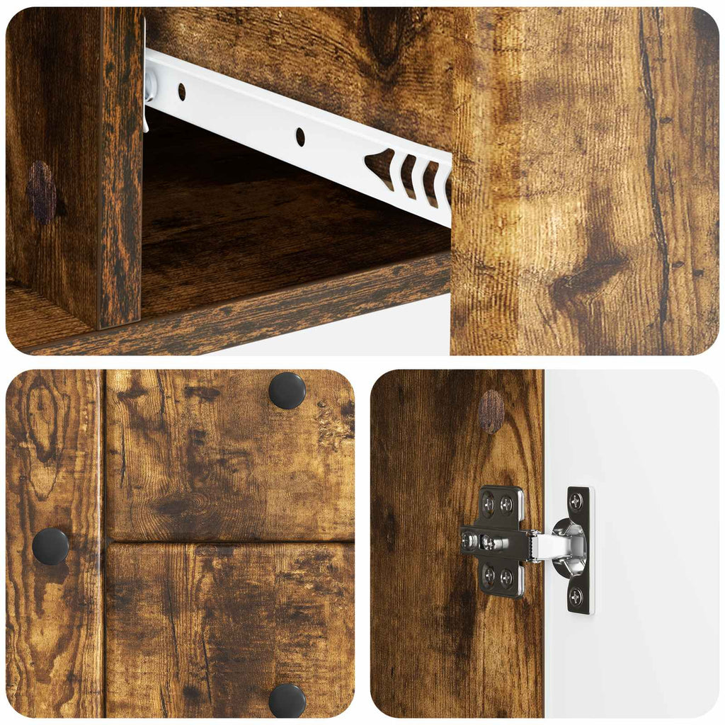 Sideboard Geräucherte Eiche 89 x 34,5 x 60 cm Holzwerkstoff