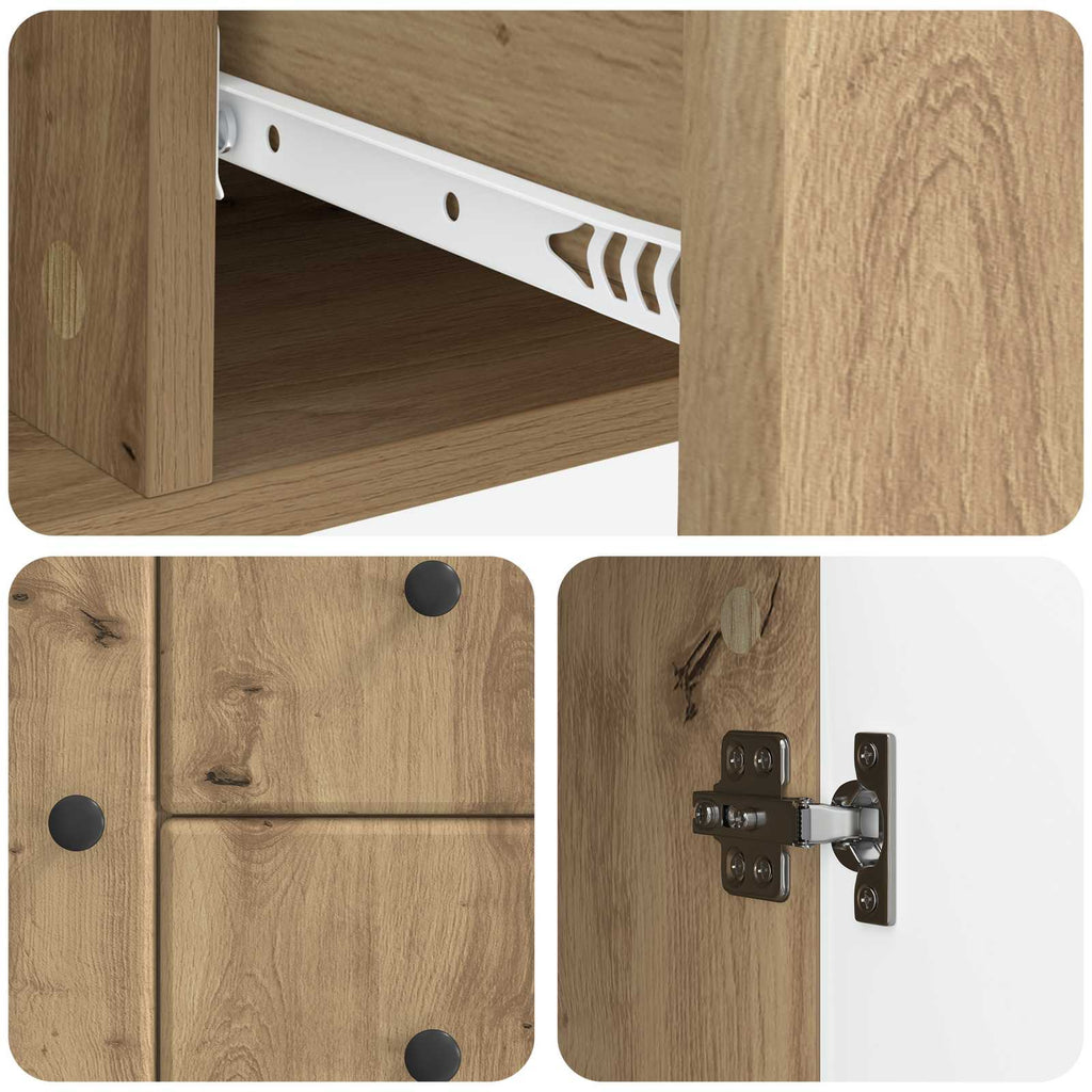 Sideboard Artisan-Eiche 89 x 34,5 x 60 cm Holzwerkstoff