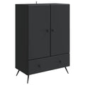 Sideboard Schwarz 66 x 34,5 x 95 cm Holzwerkstoff