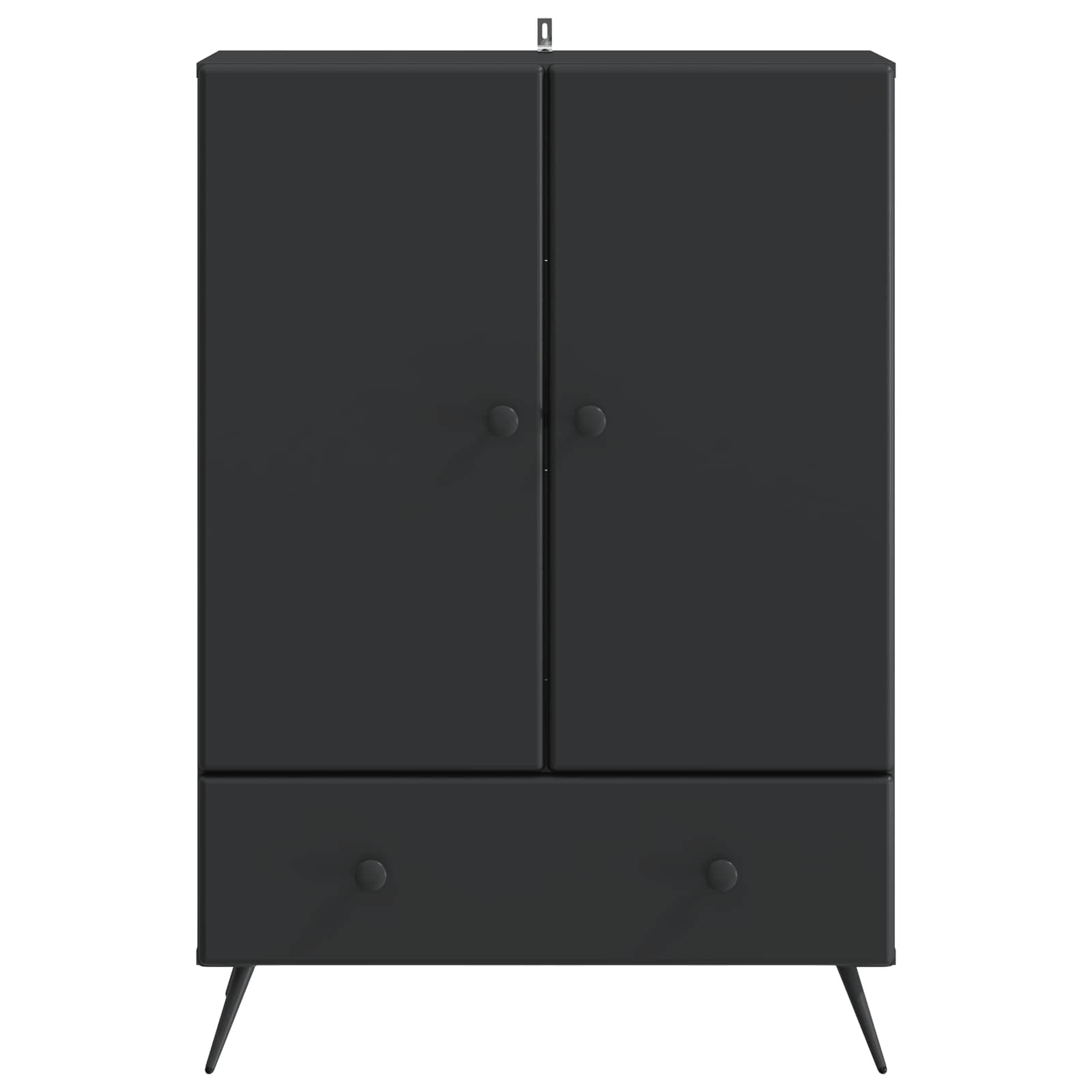 Sideboard Schwarz 66 x 34,5 x 95 cm Holzwerkstoff