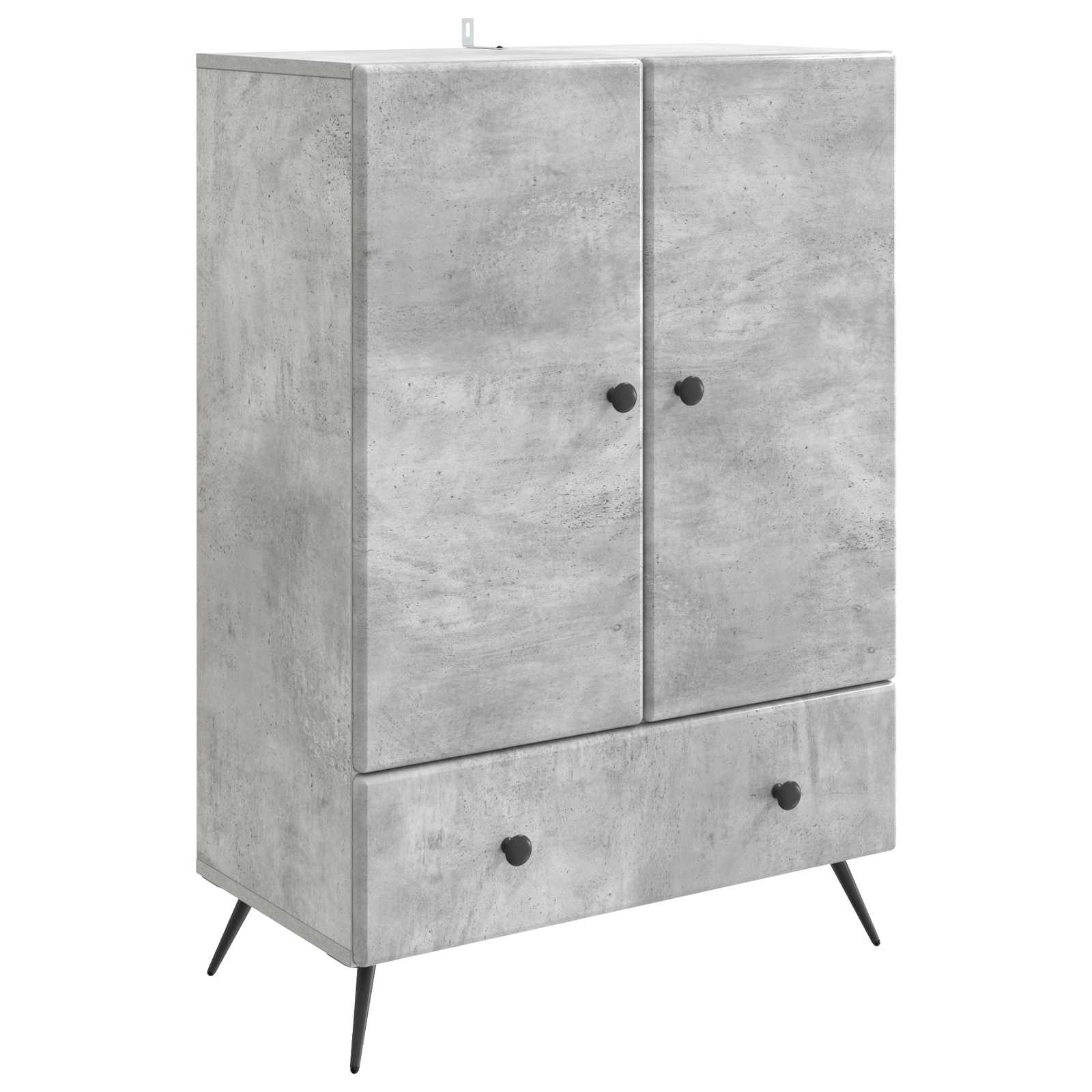 Sideboard Betongrau 66 x 34,5 x 95 cm Holzwerkstoff