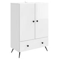 Sideboard Hochglanz Weiß 66 x 34,5 x 95 cm Holzwerkstoff