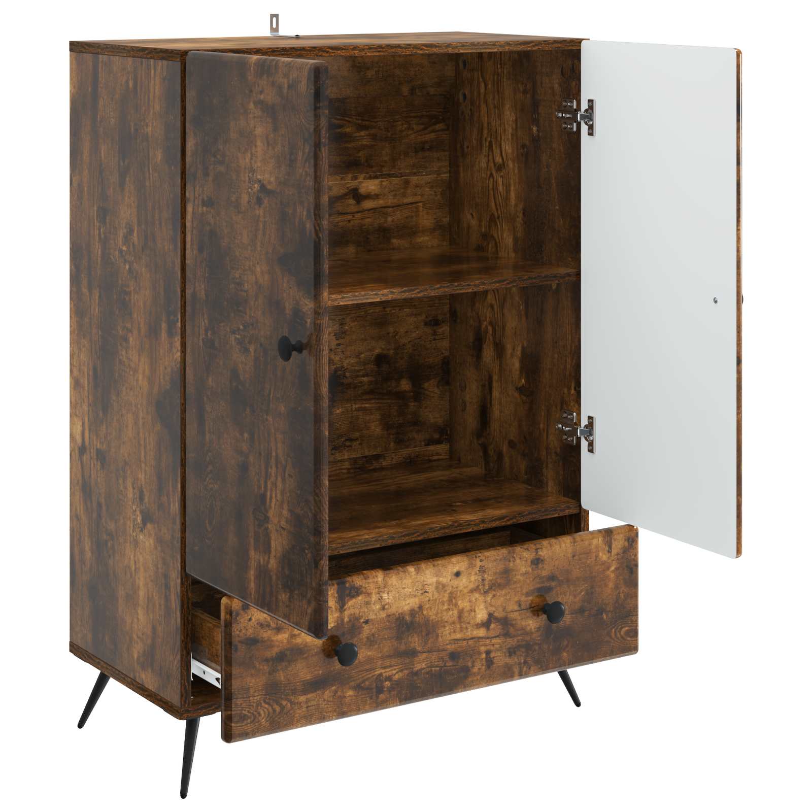Sideboard Geräucherte Eiche 66 x 34,5 x 95 cm Holzwerkstoff