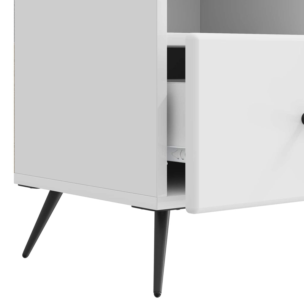 TV-Schränk Hochglanz Weiß 102 x 34,5 x 50 cm Holzwerkstoff