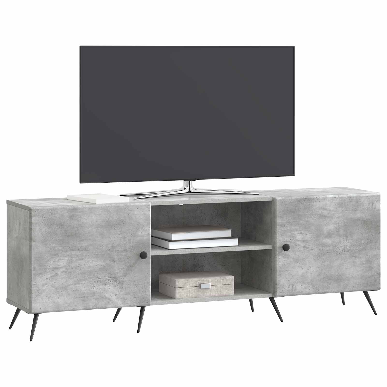 TV-Schränk Betongrau 150 x 31 x 50 cm Holzwerkstoff
