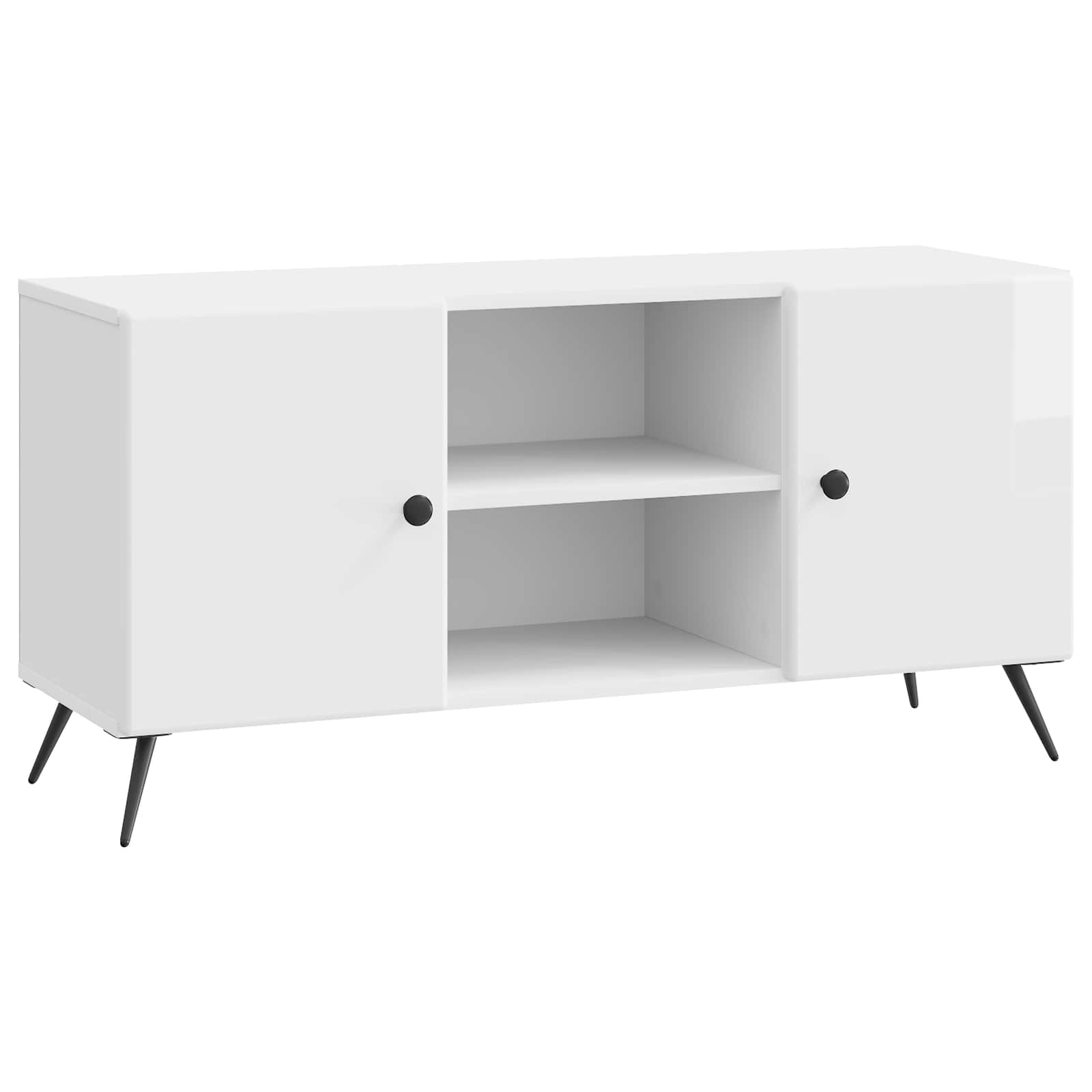 TV-Schränk Hochglanz Weiß 102 x 34,5 x 50 cm Holzwerkstoff