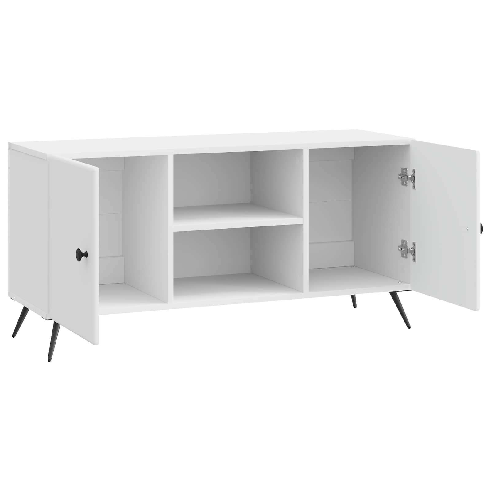 TV-Schränk Hochglanz Weiß 102 x 34,5 x 50 cm Holzwerkstoff
