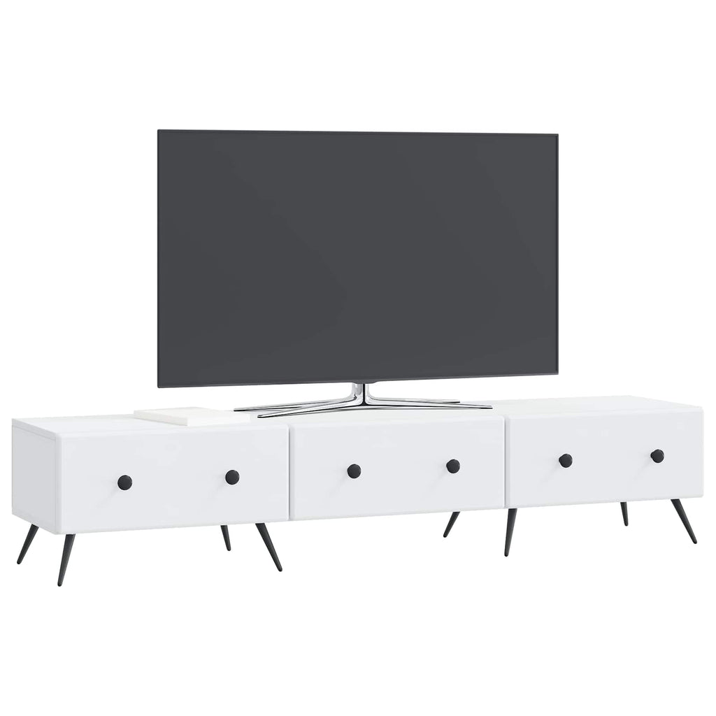 TV-Schränk mit Schubladen Weiß 147 x 34,5 x 30 cm Holzwerkstoff