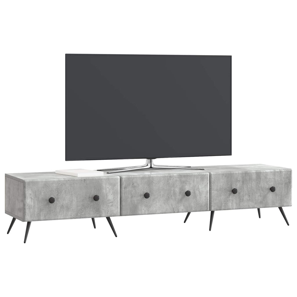 TV-Schränk Betongrau 147 x 34,5 x 30 cm Holzwerkstoff