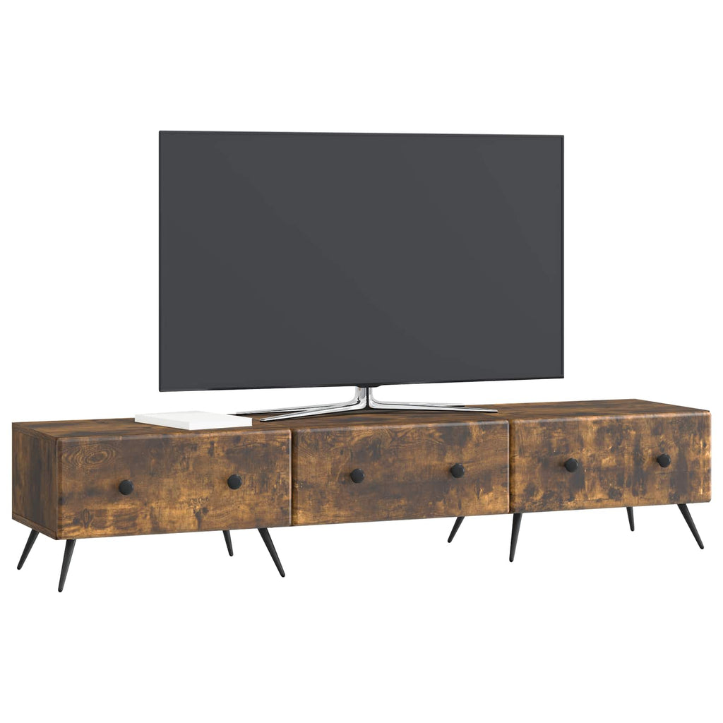 TV-Schränk Geräucherte Eiche 147 x 34,5 x 30 cm Holzwerkstoff