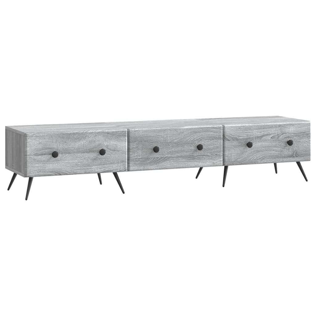 TV-Schränk Graues Sonoma 147 x 34,5 x 30 cm Holzwerkstoff