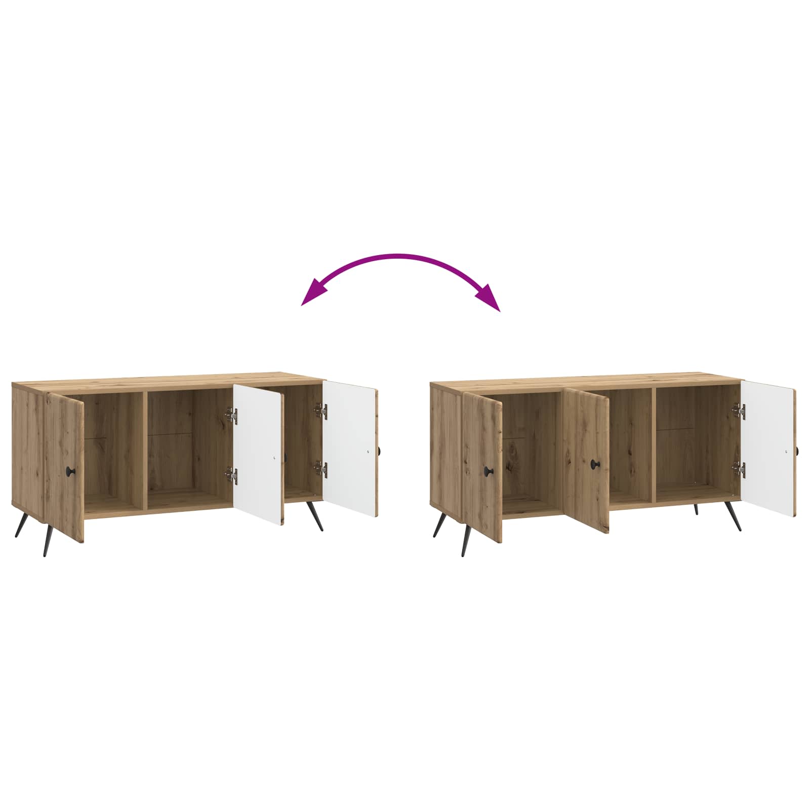 TV-Schränk Artisan-Eiche 99 x 34,5 x 50 cm Holzwerkstoff
