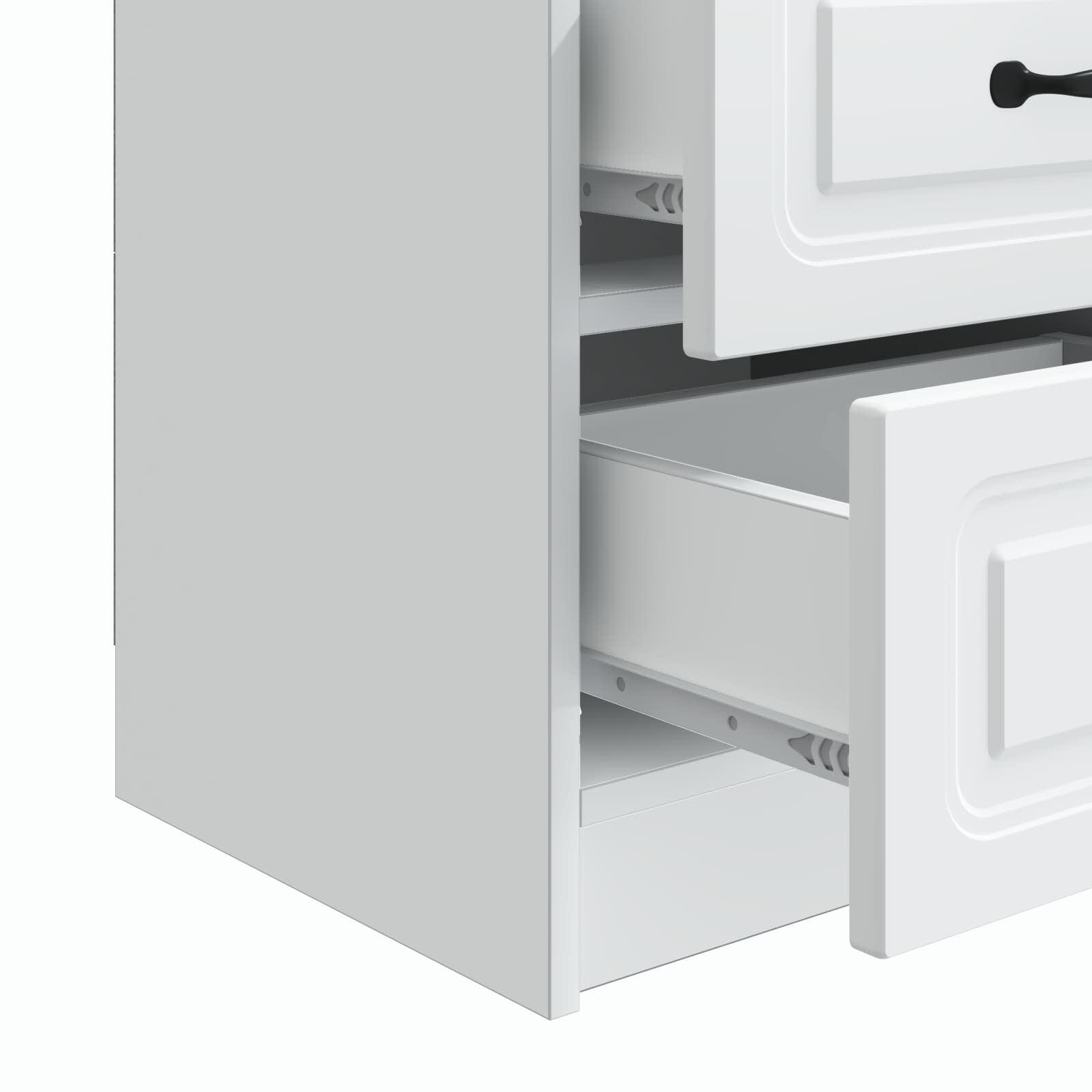 Nachttisch 2 pcs Weiß 43 x 34,5 x 44,5 cm Holzwerkstoff
