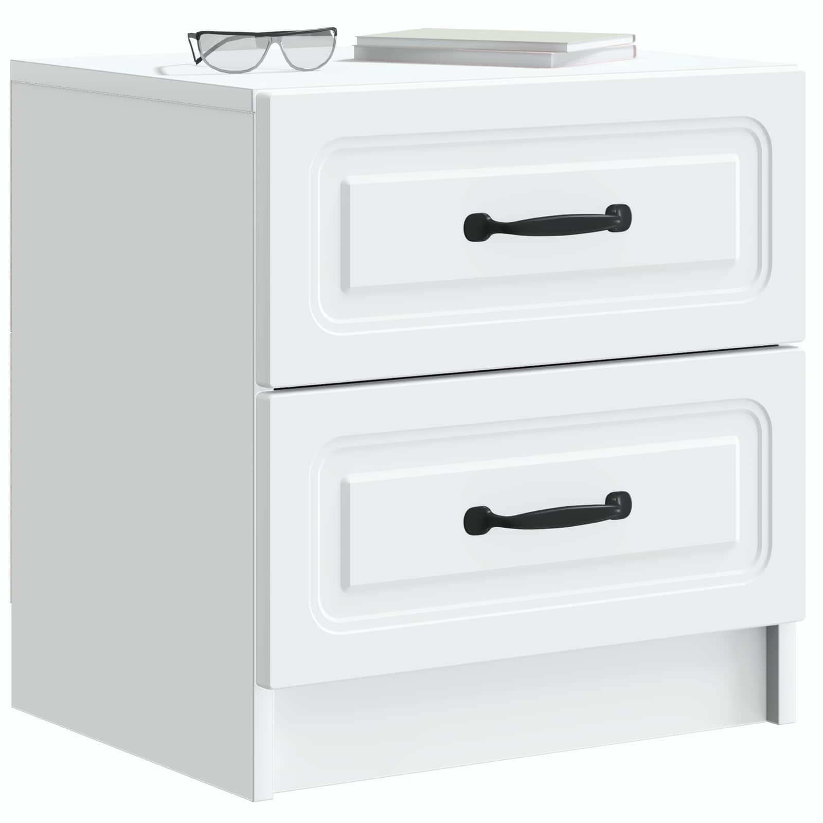 Nachttisch 2 pcs Weiß 43 x 34,5 x 44,5 cm Holzwerkstoff