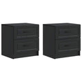 Nachttisch 2 pcs Schwarz 43 x 34,5 x 44,5 cm Holzwerkstoff
