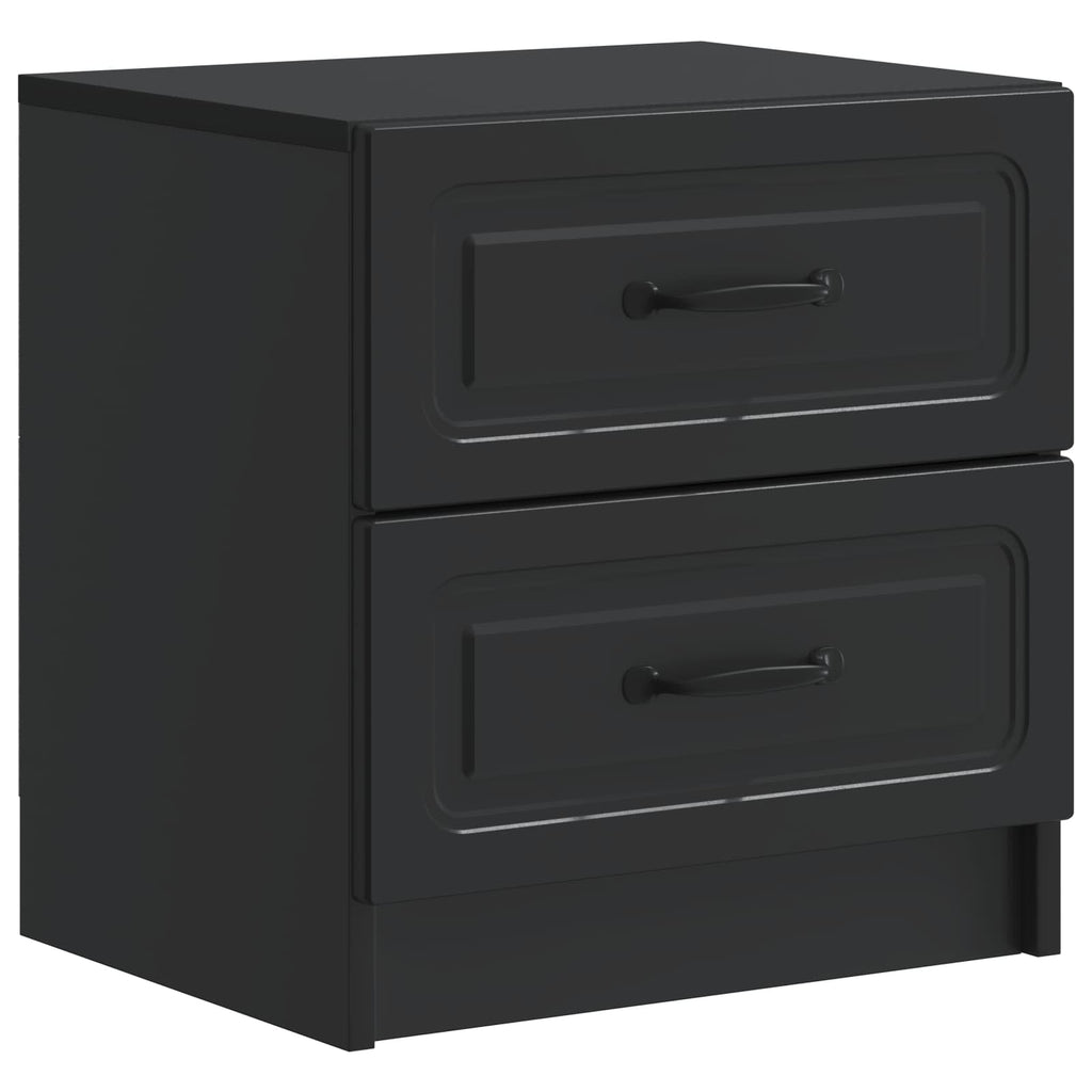 Nachttisch 2 pcs Schwarz 43 x 34,5 x 44,5 cm Holzwerkstoff