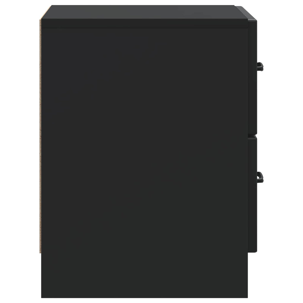 Nachttisch 2 pcs Schwarz 43 x 34,5 x 44,5 cm Holzwerkstoff