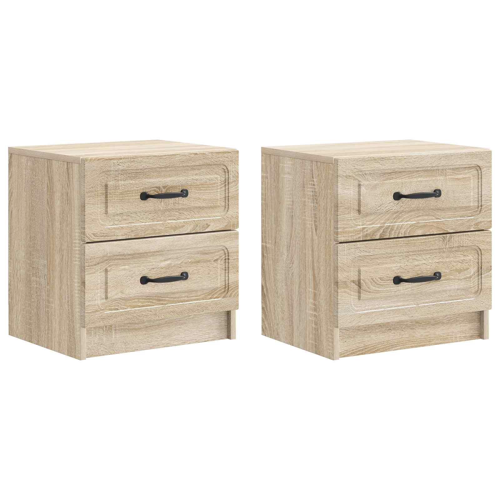 Nachttisch 2 pcs Sonoma-Eiche 43 x 34,5 x 44,5 cm Holzwerkstoff