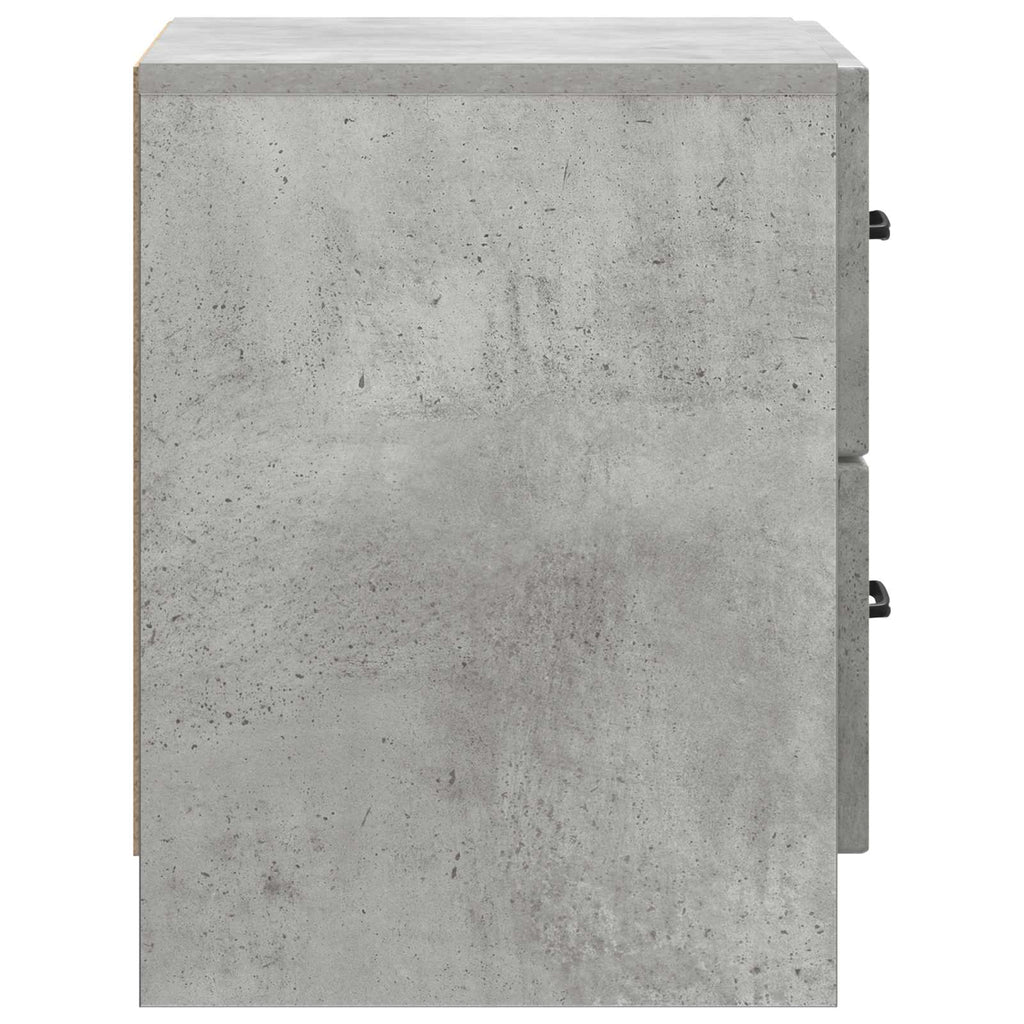 Nachttisch Betongrau 43 x 34,5 x 44,5 cm Holzwerkstoff