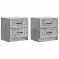 Nachttisch 2 pcs Betongrau 43 x 34,5 x 44,5 cm Holzwerkstoff