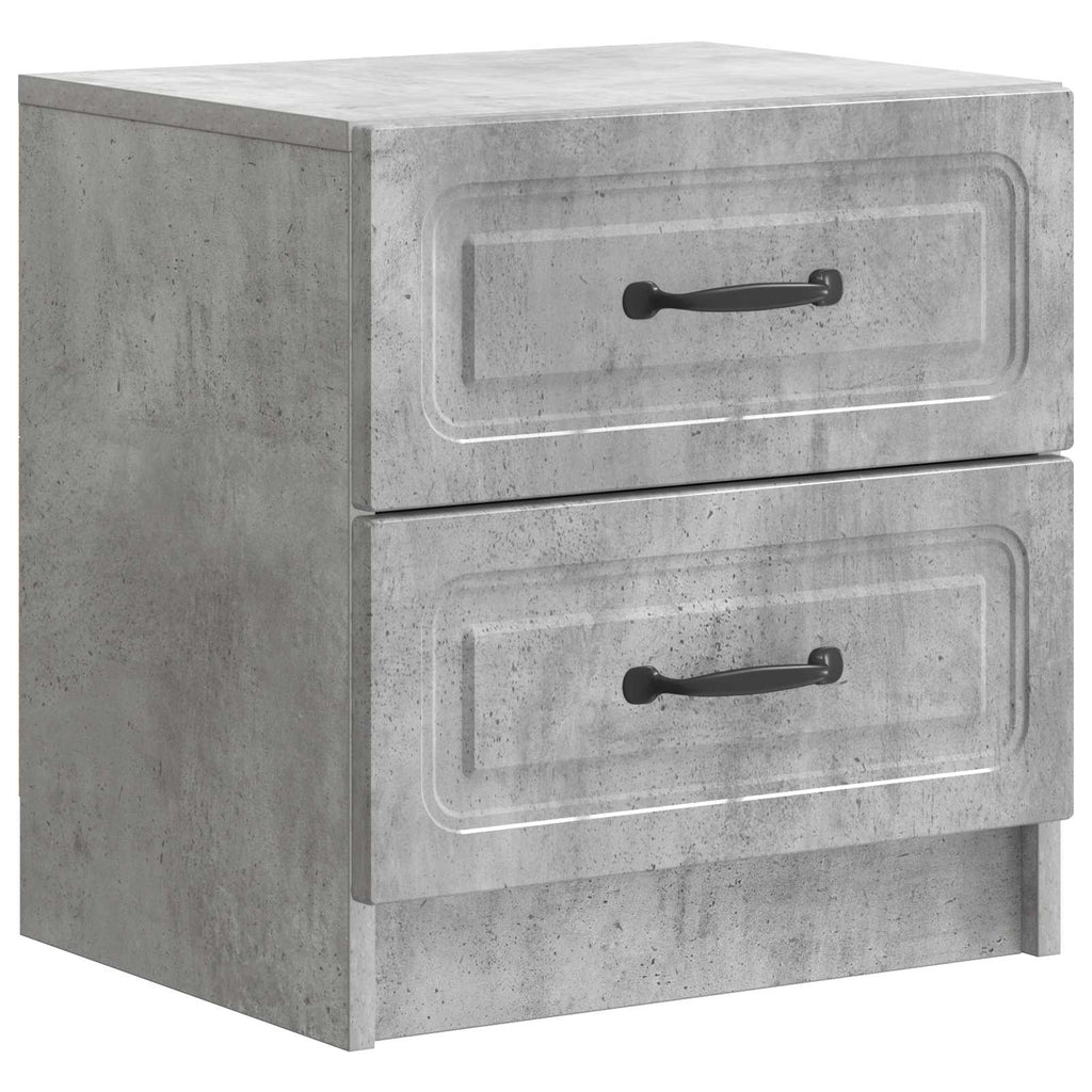 Nachttisch 2 pcs Betongrau 43 x 34,5 x 44,5 cm Holzwerkstoff