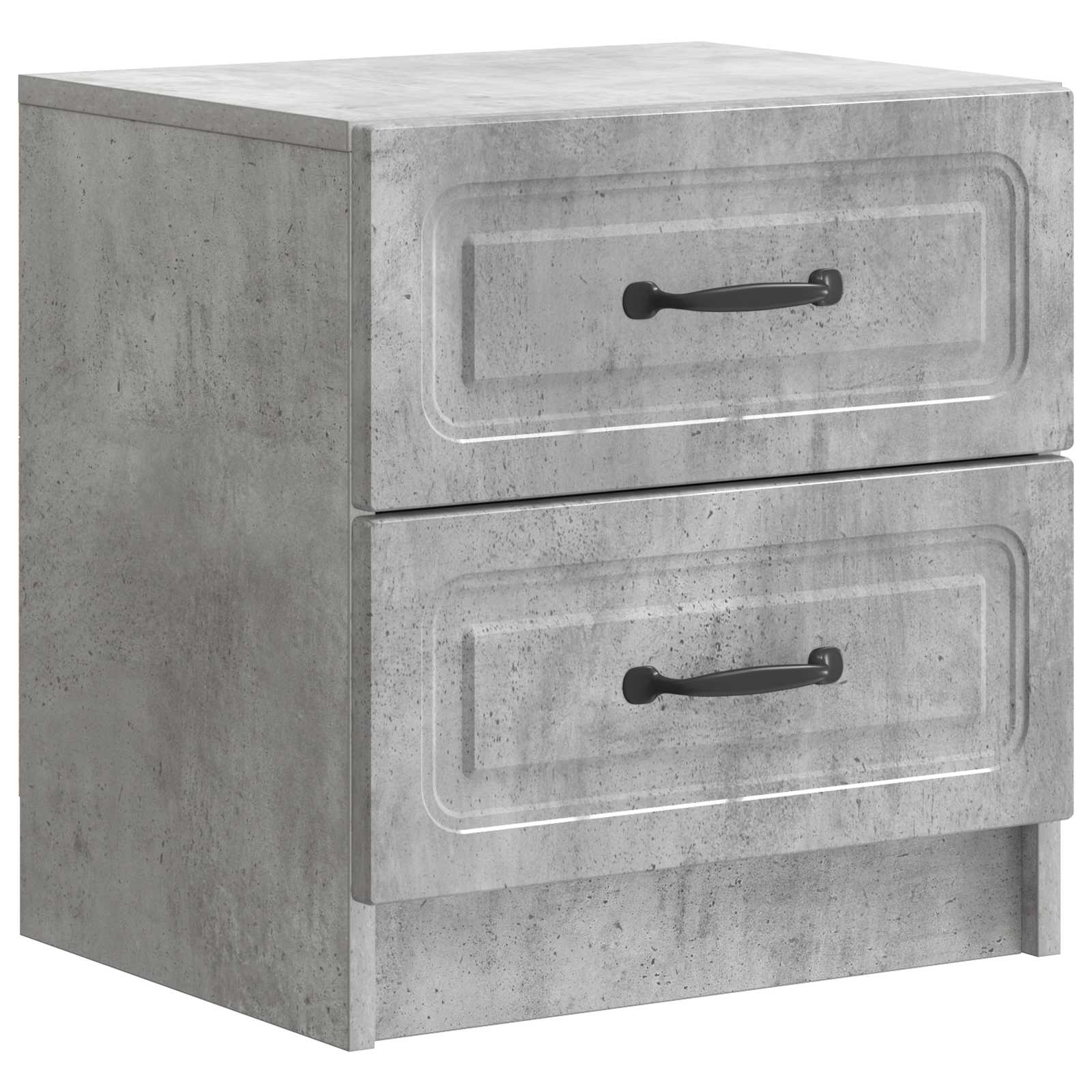 Nachttisch 2 pcs Betongrau 43 x 34,5 x 44,5 cm Holzwerkstoff