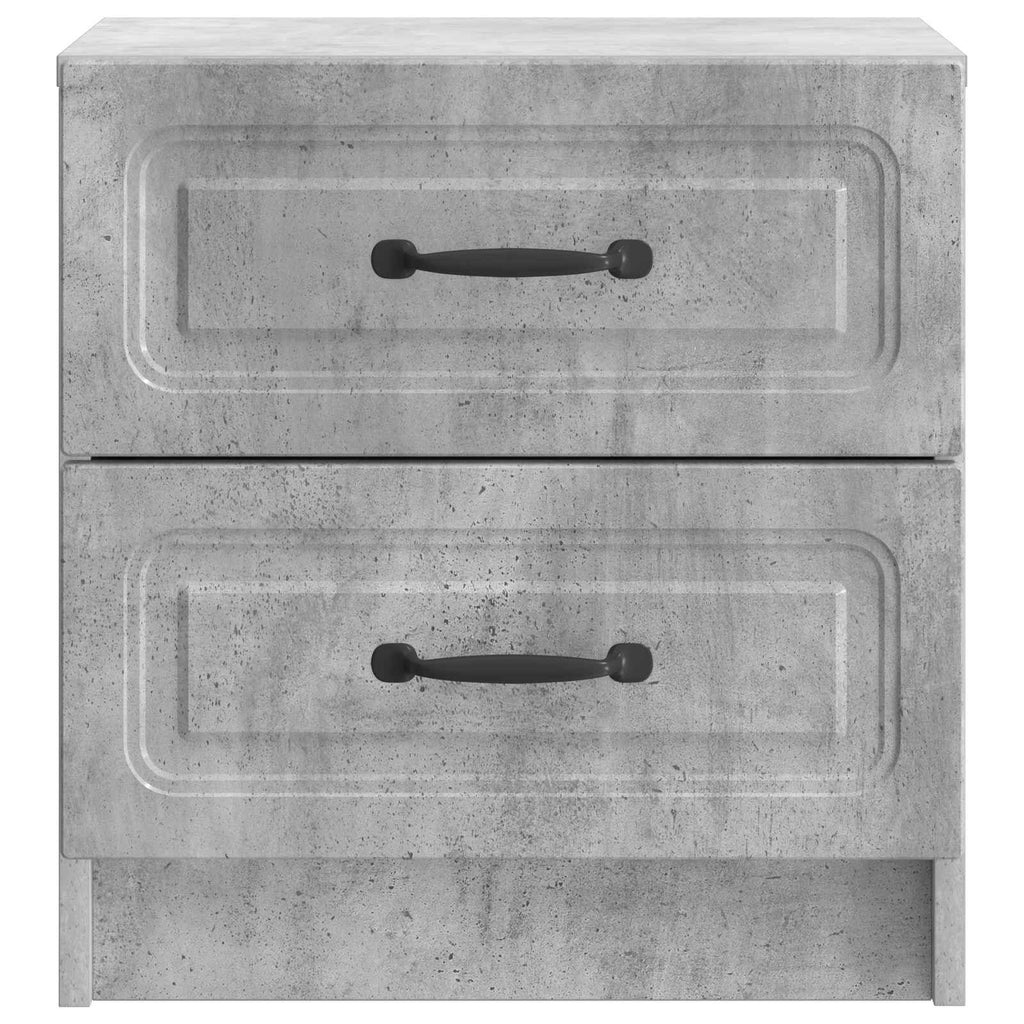 Nachttisch 2 pcs Betongrau 43 x 34,5 x 44,5 cm Holzwerkstoff