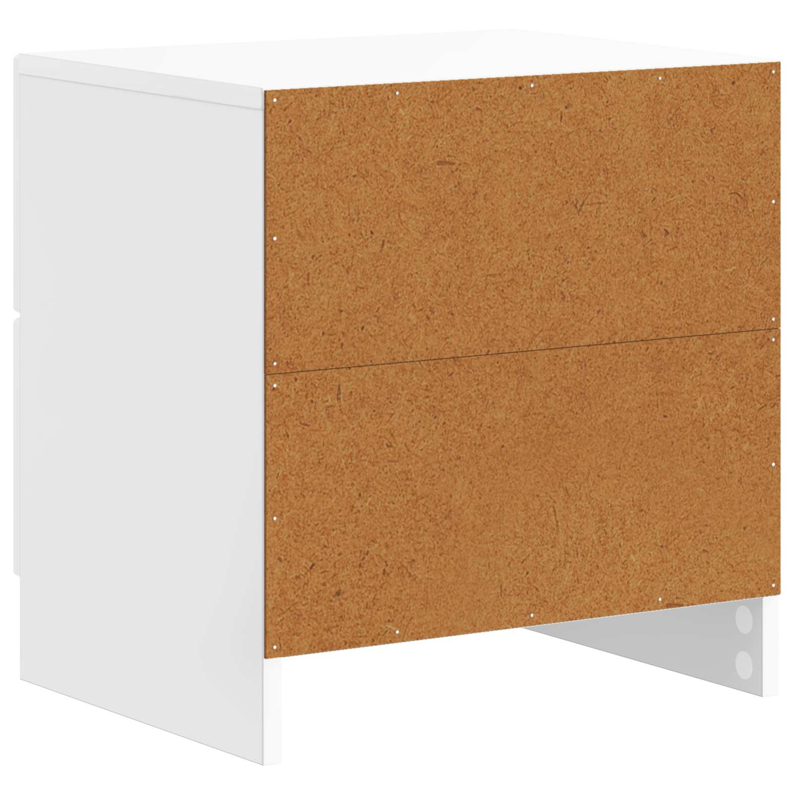 Nachttisch 2 pcs Hochglanz Weiß 43 x 34,5 x 44,5 cm