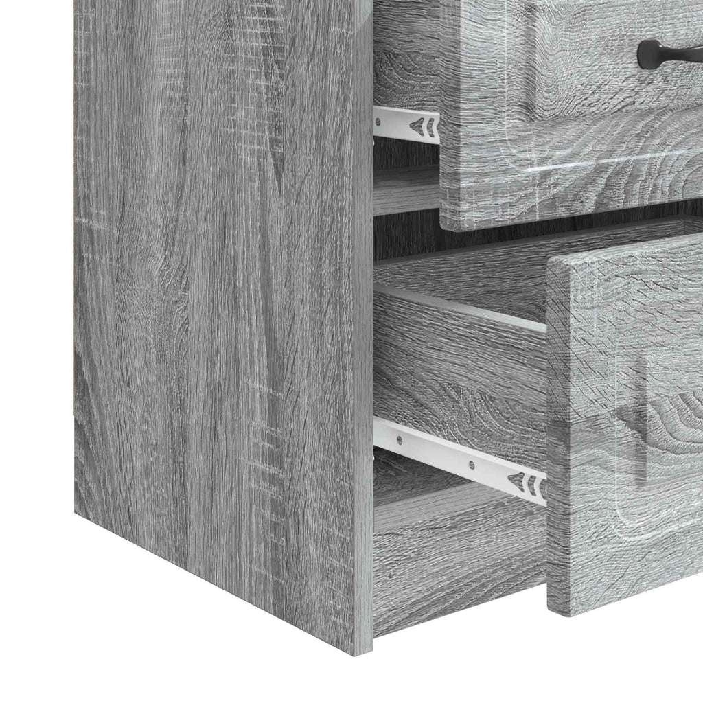 Nachttisch Graues Sonoma 43 x 34,5 x 44,5 cm Holzwerkstoff