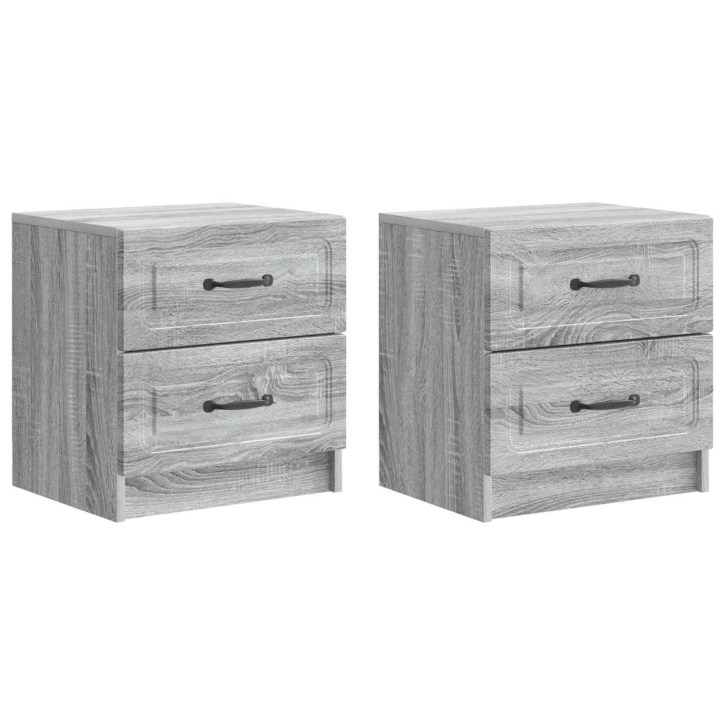 Nachttisch 2 pcs Graues Sonoma 43 x 34,5 x 44,5 cm
