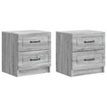 Nachttisch 2 pcs Graues Sonoma 43 x 34,5 x 44,5 cm