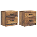 Nachttisch 2 pcs Altholz 43 x 34,5 x 44,5 cm Holzwerkstoff