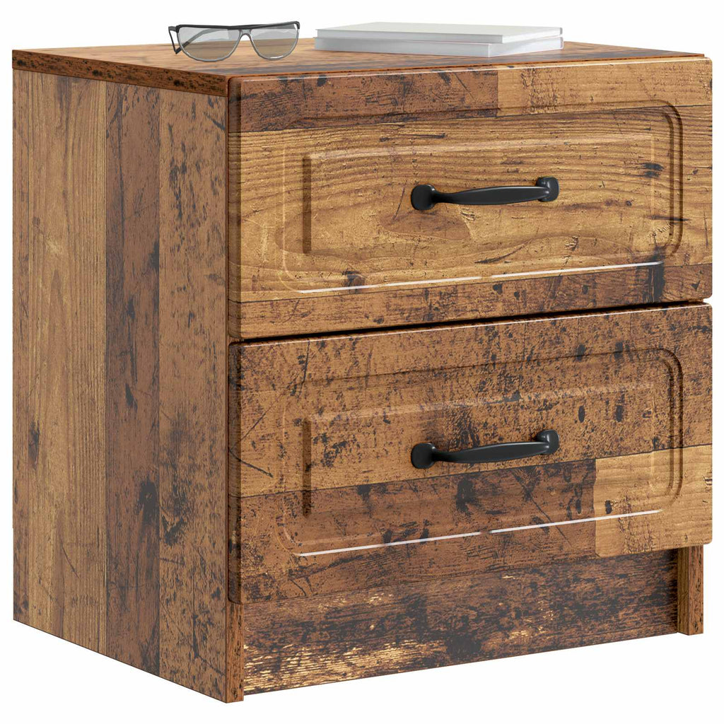 Nachttisch 2 pcs Altholz 43 x 34,5 x 44,5 cm Holzwerkstoff