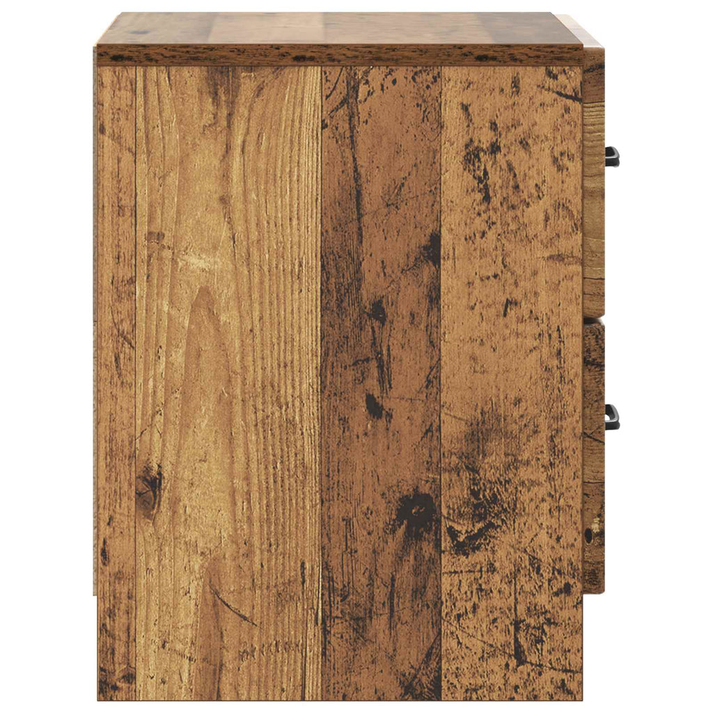 Nachttisch 2 pcs Altholz 43 x 34,5 x 44,5 cm Holzwerkstoff