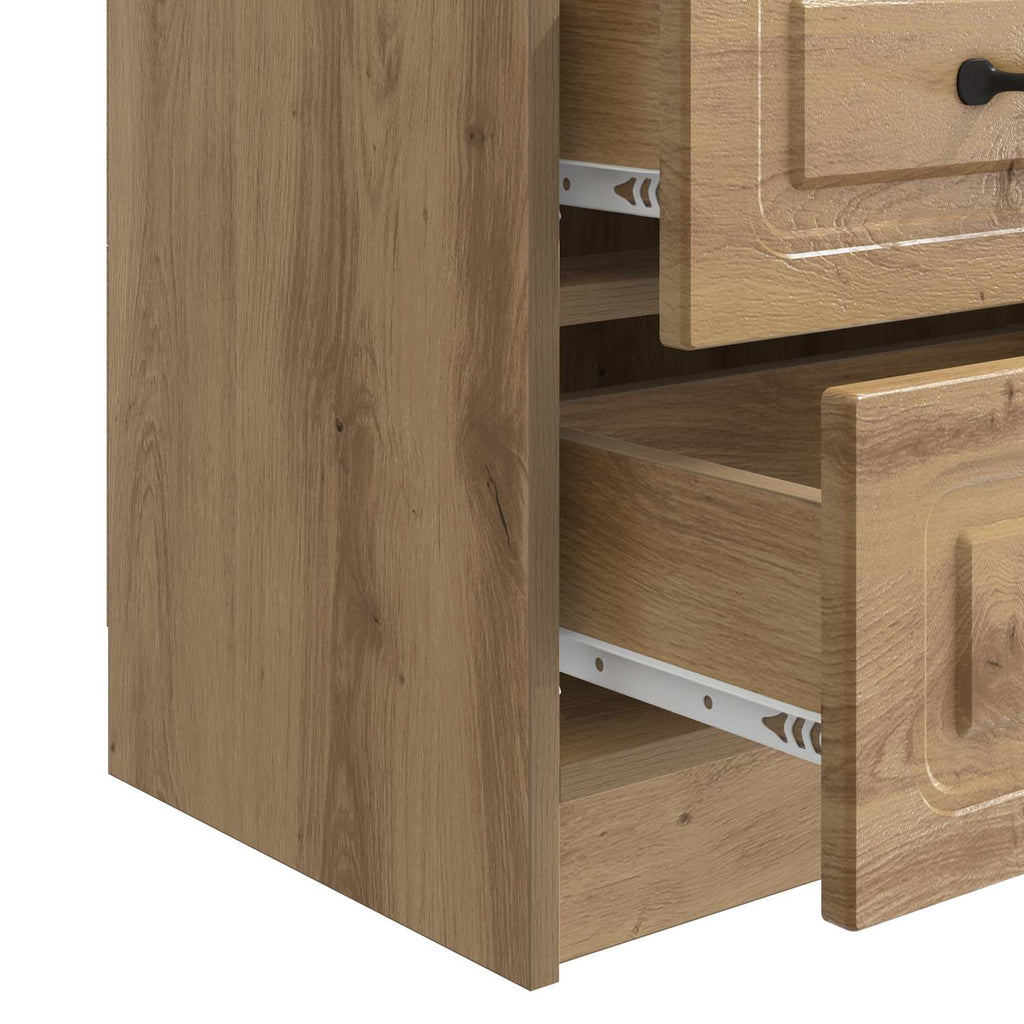 Nachttisch 2 pcs Artisan-Eiche 43 x 34,5 x 44,5 cm