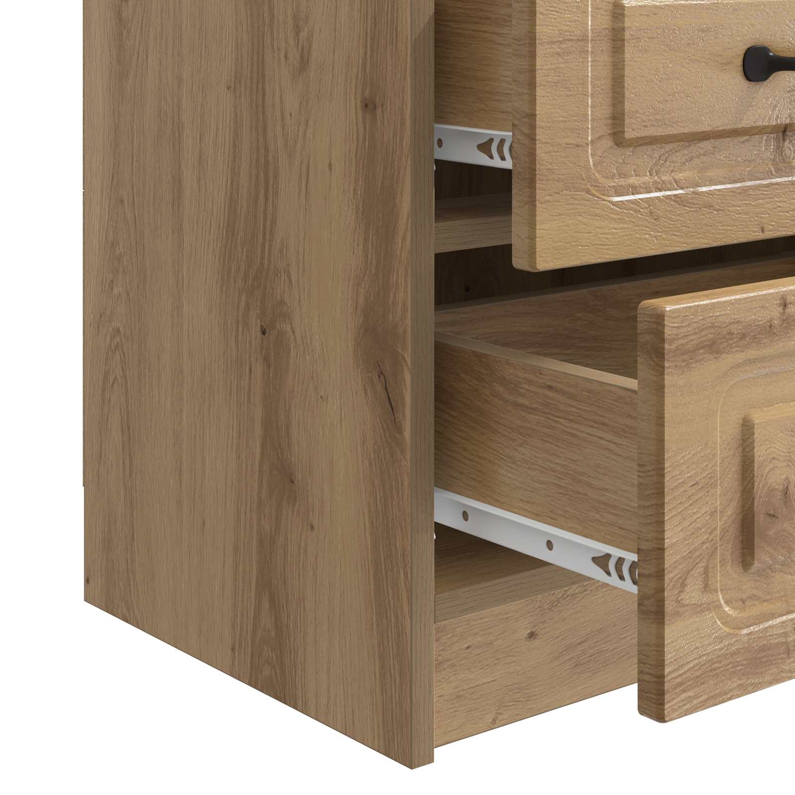 Nachttisch 2 pcs Artisan-Eiche 43 x 34,5 x 44,5 cm