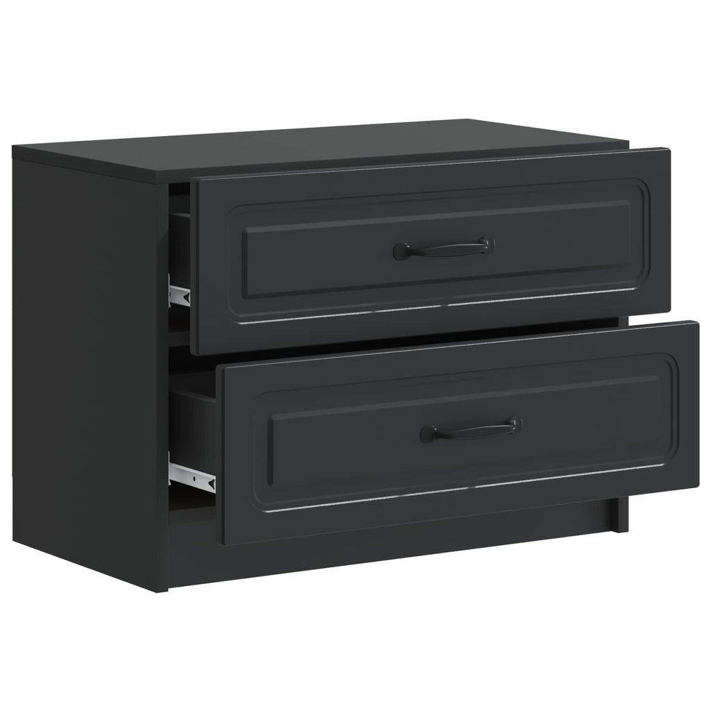 Nachttisch Schwarz 62 x 34,5 x 44,5 cm Holzwerkstoff