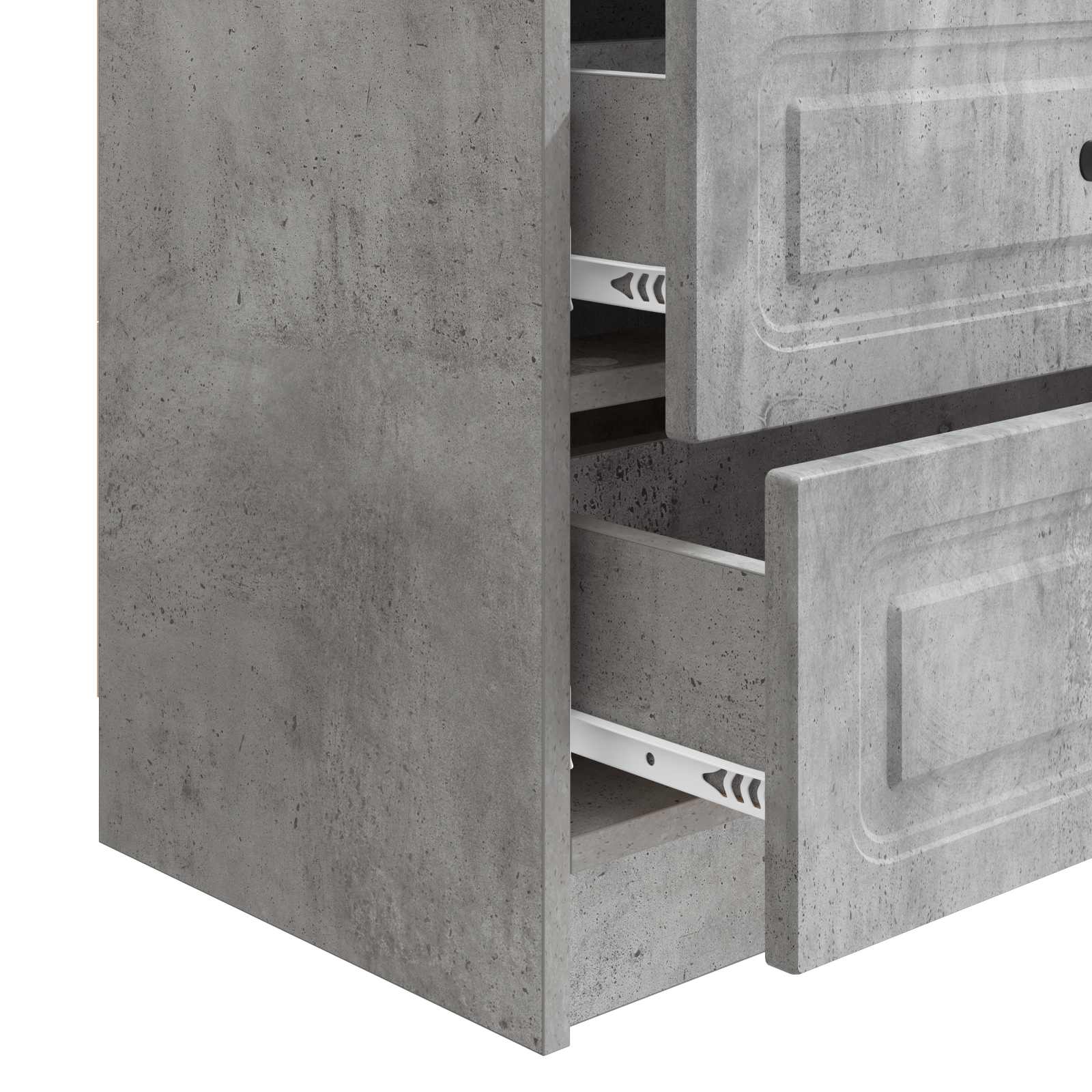 Nachttisch Betongrau 62 x 34,5 x 44,5 cm Holzwerkstoff