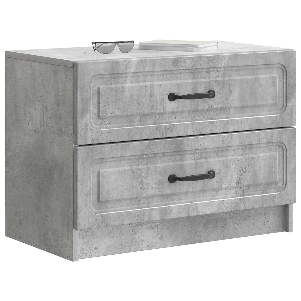 Nachttisch Betongrau 62 x 34,5 x 44,5 cm Holzwerkstoff