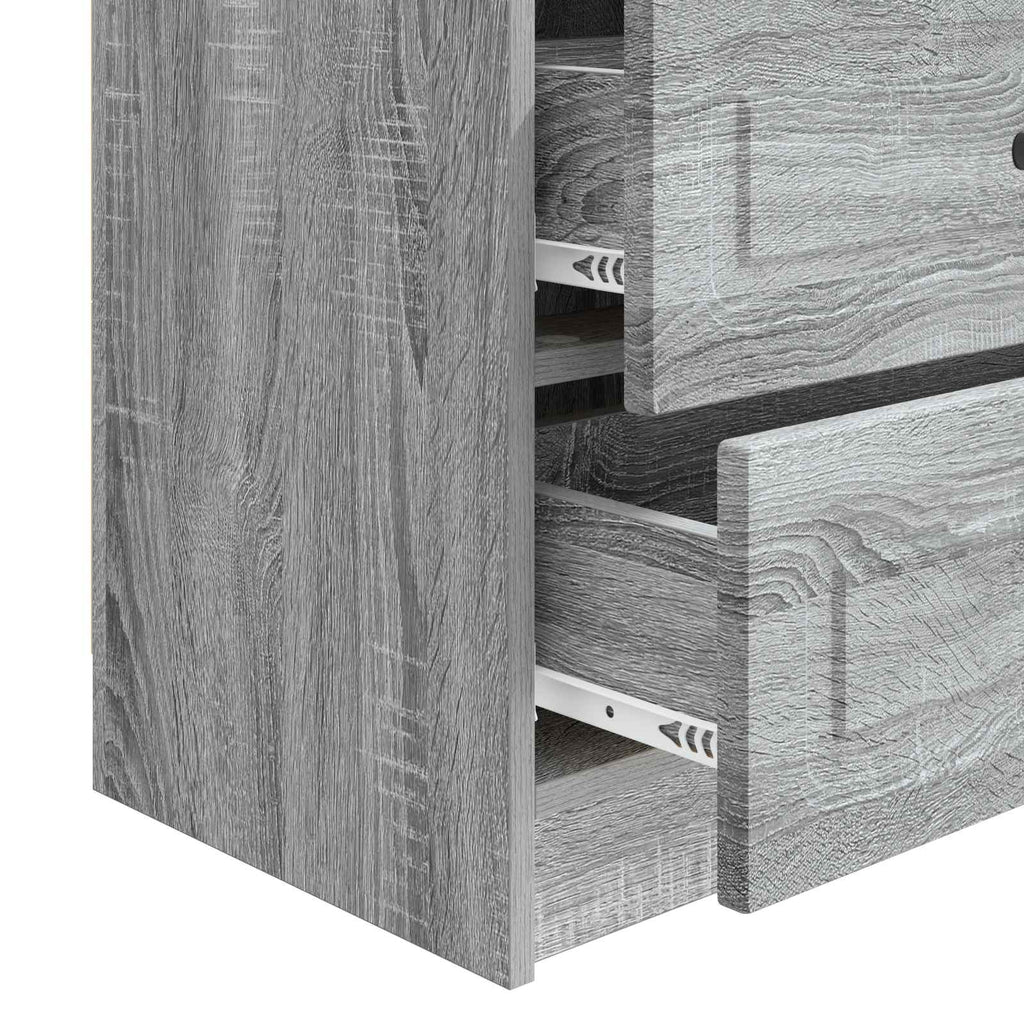 Nachttisch Graues Sonoma 62 x 34,5 x 44,5 cm Holzwerkstoff