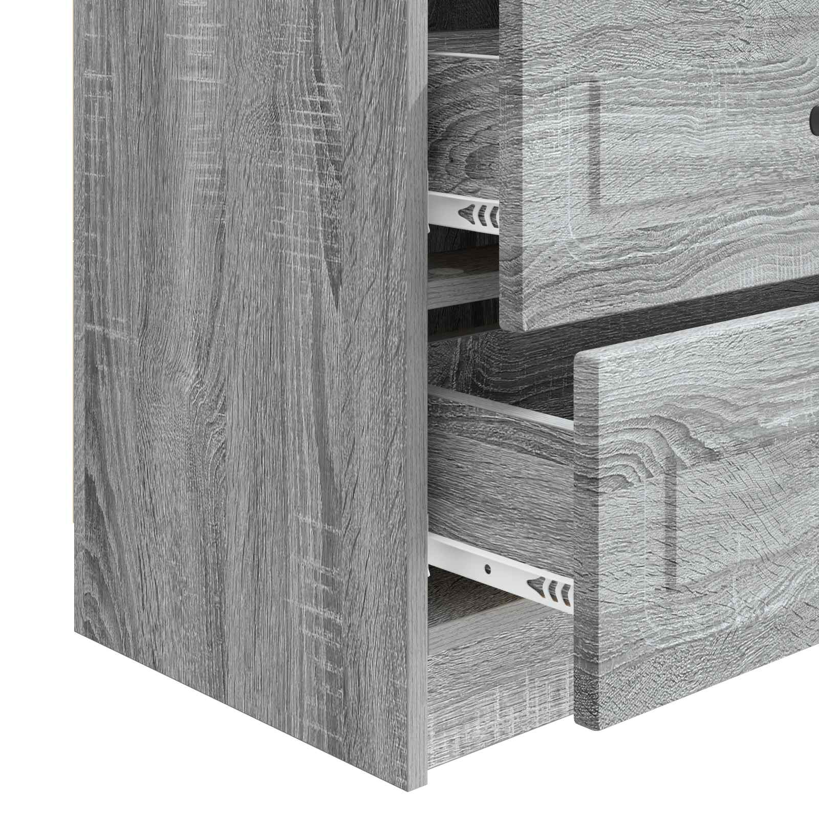 Nachttisch Graues Sonoma 62 x 34,5 x 44,5 cm Holzwerkstoff
