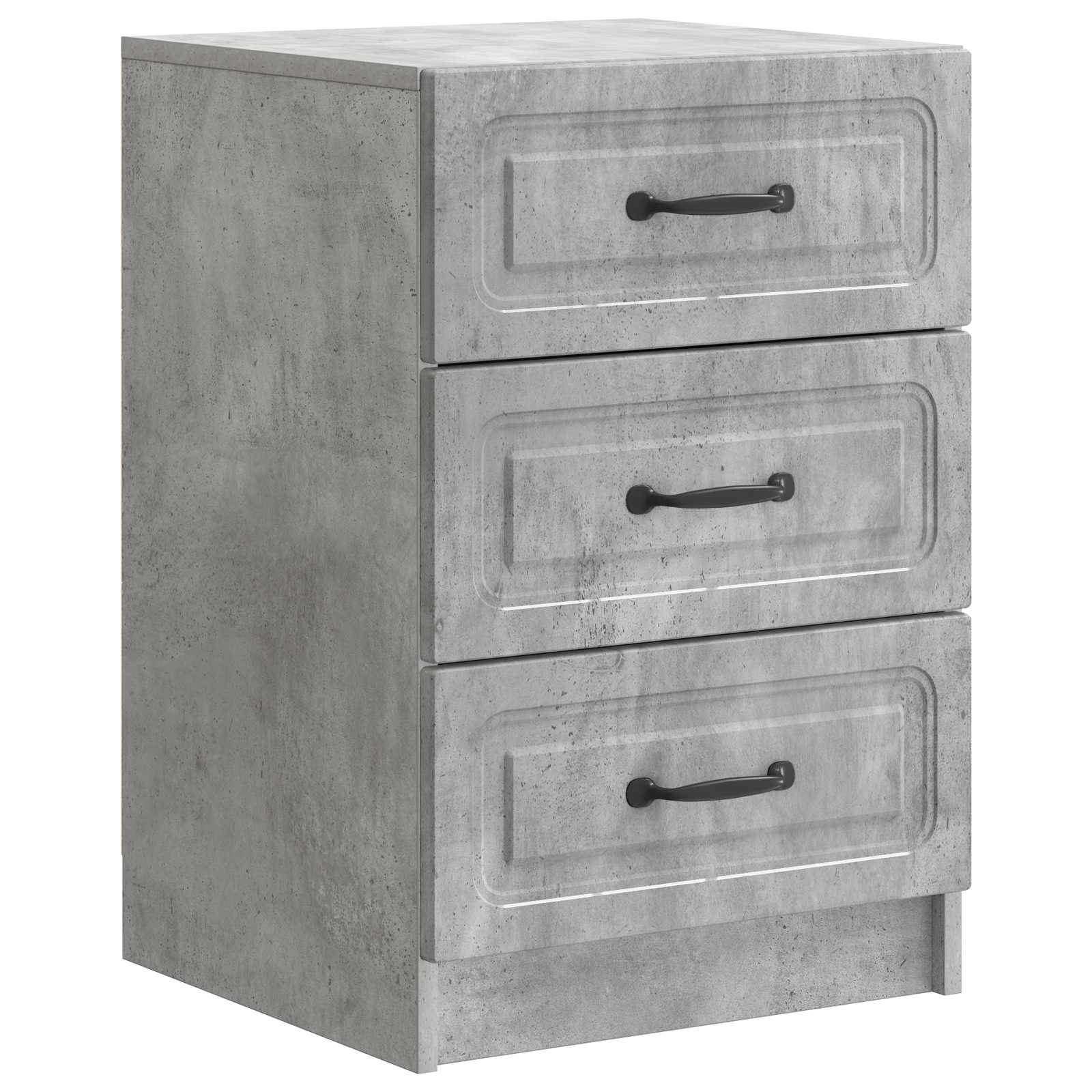 Nachttisch Betongrau 43 x 41 x 63,5 cm Holzwerkstoff