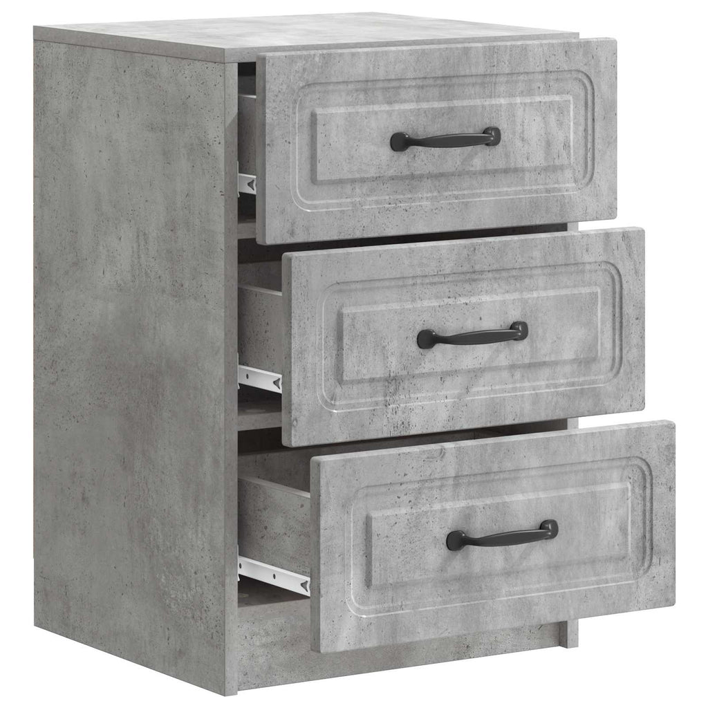 Nachttisch Betongrau 43 x 41 x 63,5 cm Holzwerkstoff