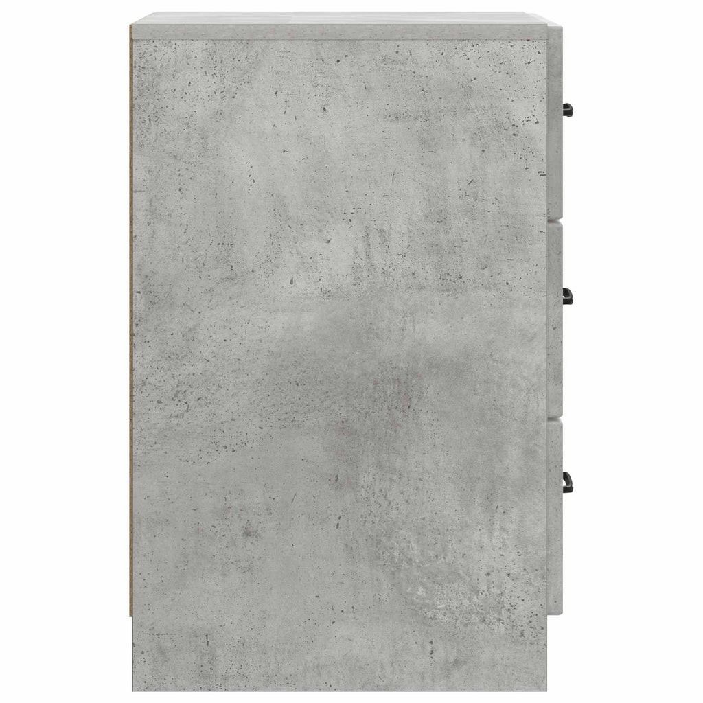 Nachttisch Betongrau 43 x 41 x 63,5 cm Holzwerkstoff