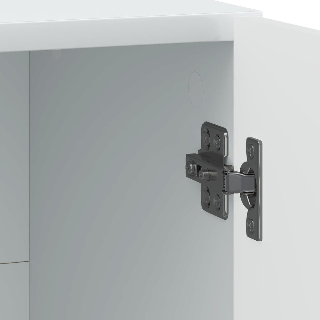 Nachttisch 2 pcs Weiß 43 x 34,5 x 47 cm Holzwerkstoff