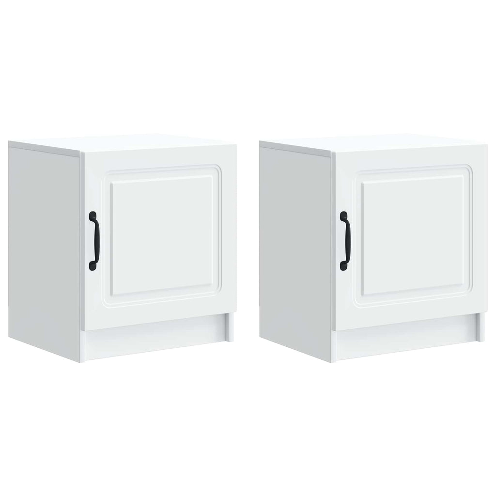Nachttisch 2 pcs Weiß 43 x 34,5 x 47 cm Holzwerkstoff